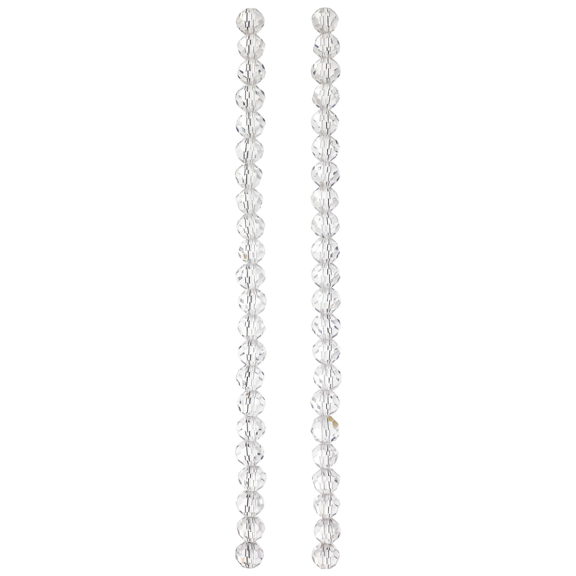 9 Pack: Crystal Glass Faceted Round Beads, 8mm by Bead Landing™